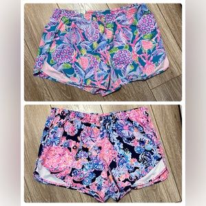SOLD! Lilly Pulitzer Luxletic Sea Turtle Shorts Bundle - Large